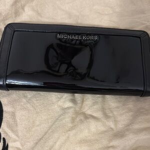 Michael Kors Black Patent Leather Wallet